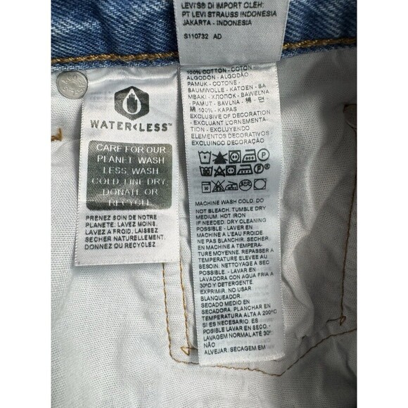 Levis 501 xx Distressed Jeans Womens 26x30 Blue Light Wash Button Fly Denim - Picture 6 of 13